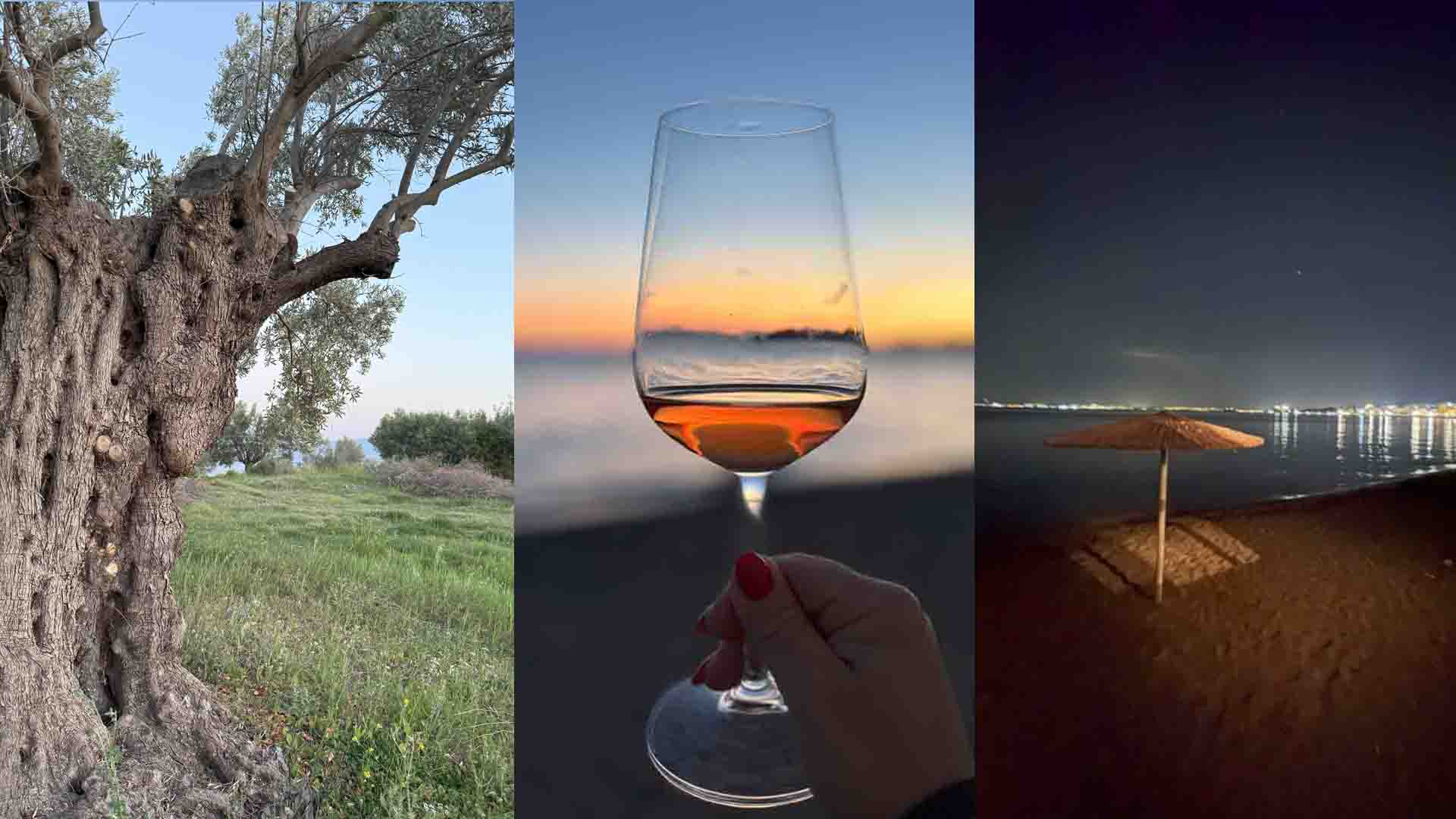 collage with glass